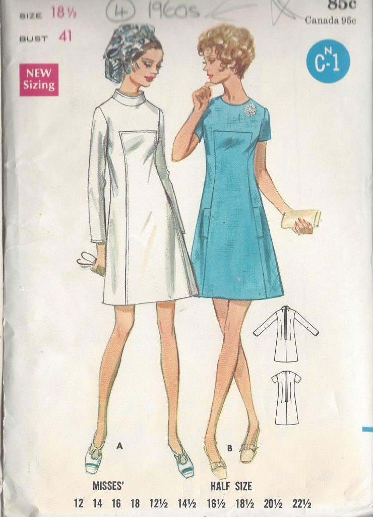 1960s Vintage Sewing Pattern B41 DRESS R689 The Vintage Pattern Shop