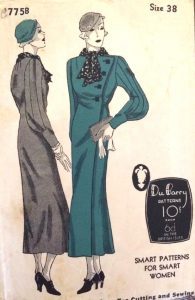 1930s Coat Vintage Sewing Pattern