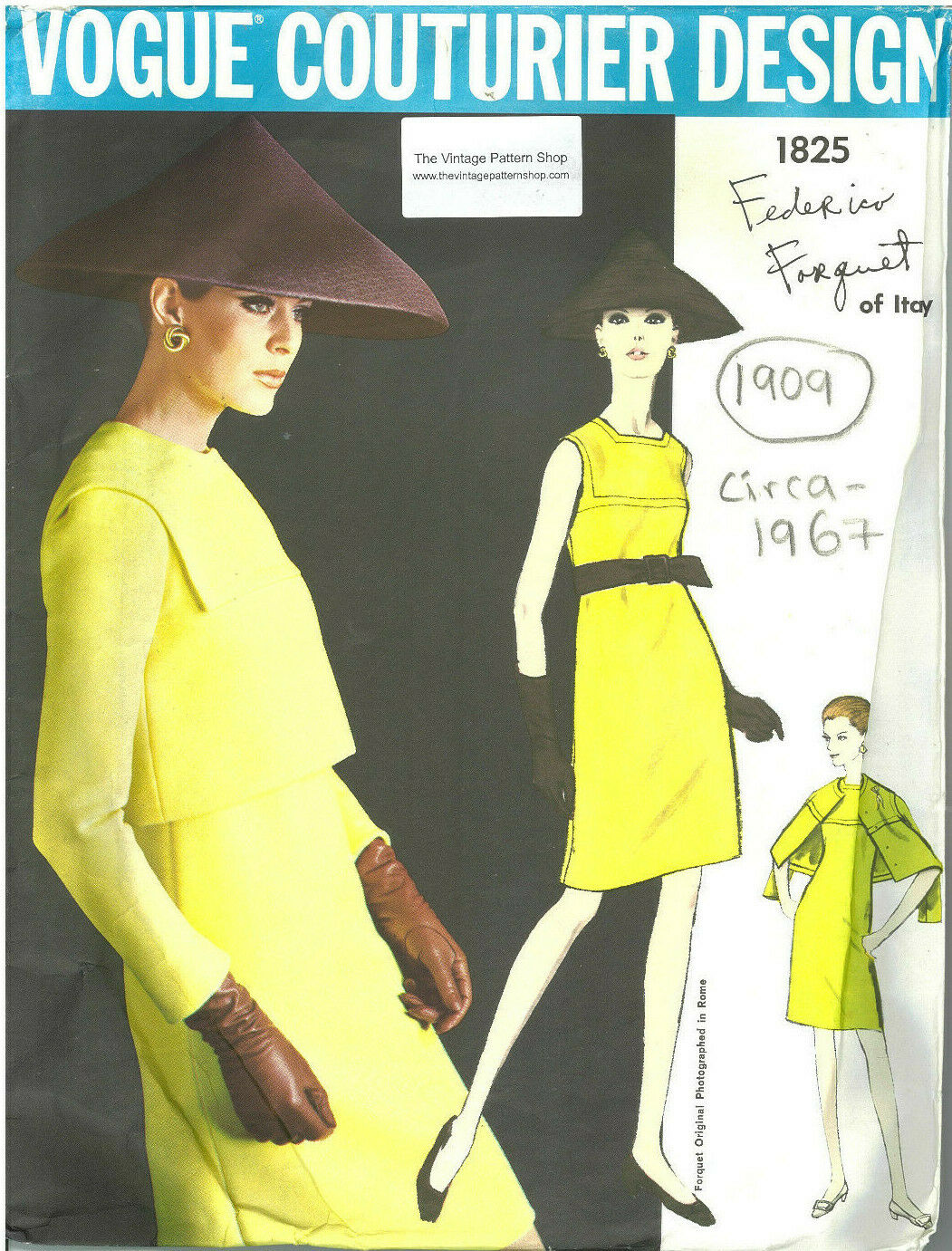 1967 Vintage Vogue Sewing Pattern B34