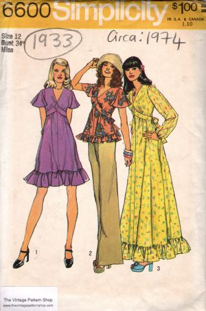 1974 Vintage Sewing Pattern B34 DRESS (1955) By McCall's 3971 - The  Vintage Pattern Shop