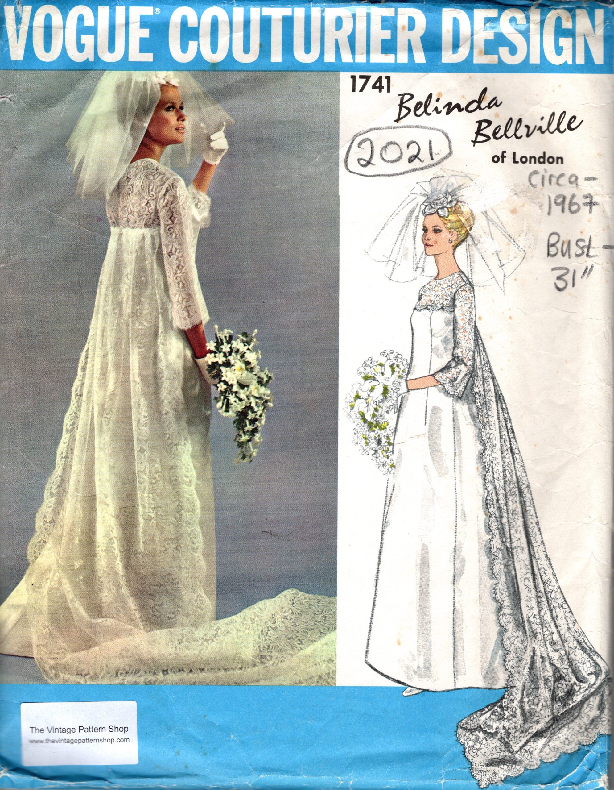 1960s BEAUTIFUL Ronald Paterson Wedding Gown Bridal Dress Pattern Vogue  Couturier Design 1156 Vintage Sewing Pattern Strapless Gown,Petticoat and  Short Jacket Bust 32