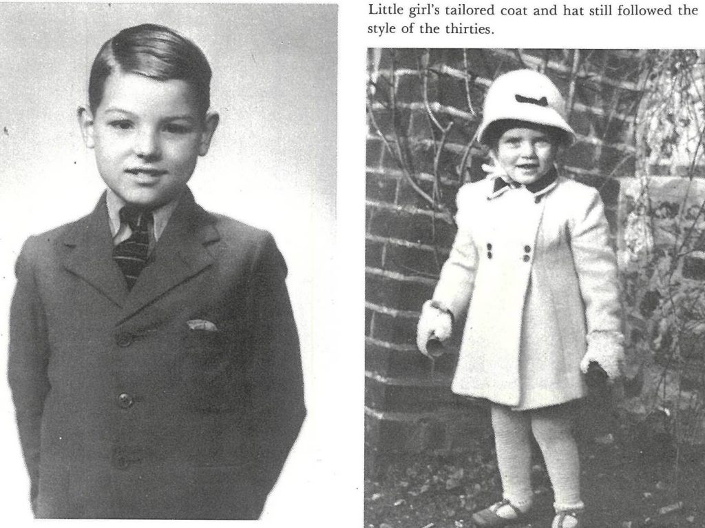 Tailored and Trim–1940s Fashion: Two Women and a Child with Toys -  1000Museums