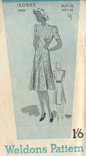 1940s Vintage Sewing Pattern B36" DRESS (9) - The Vintage Pattern Shop