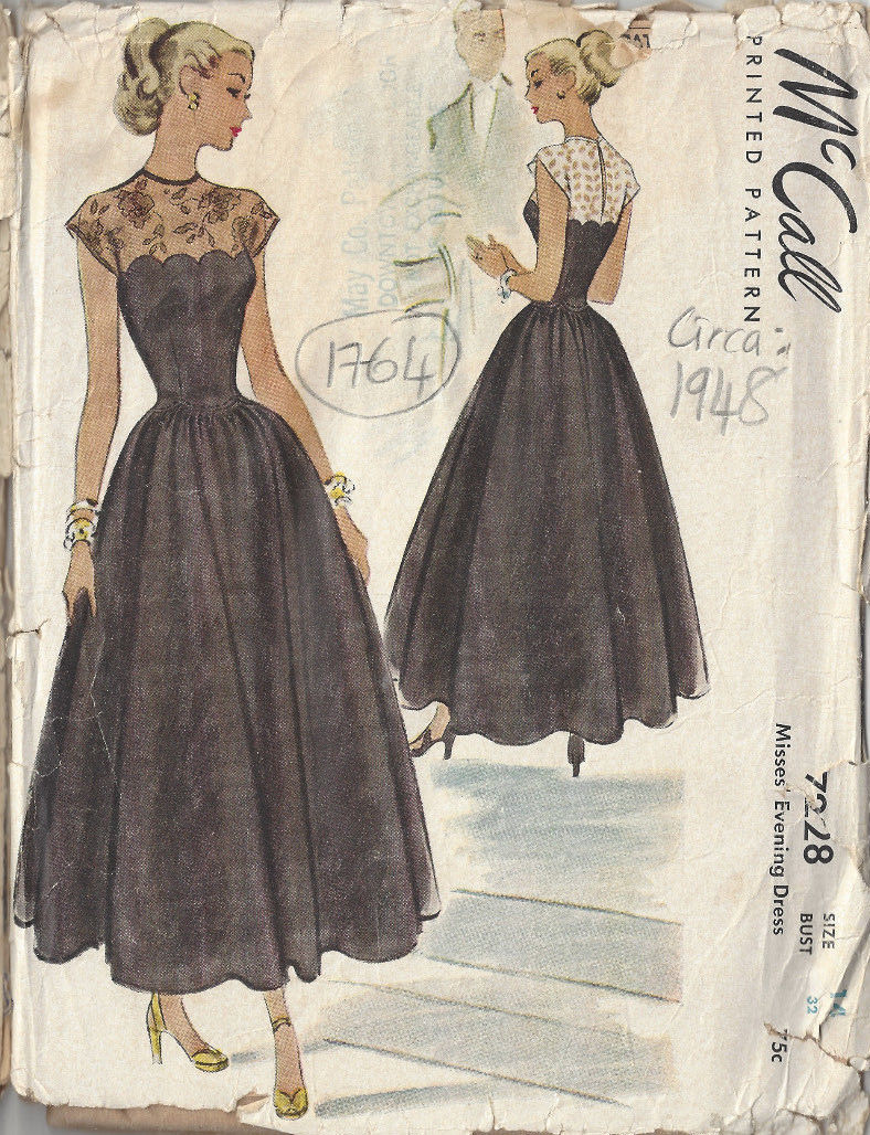 1950s GLAMOROUS Formal Evening Gown or Cocktail Party Dress Pattern ADVANCE  7704 Bouffant Strapless Princess, Sweetheart Neckline, Bolero Jacket Bust  33 Vintage Sewing Pattern FACTORY FOLDED