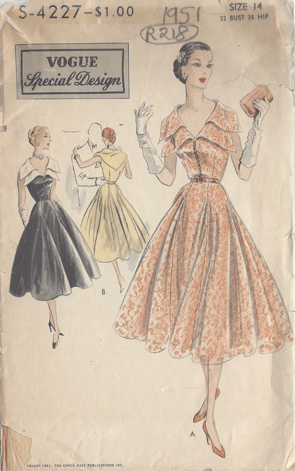 PDF - Vintage 1950s Pattern – Peasant One-piece Dress - Multi-sizes - –  Vintage Sewing Pattern Company