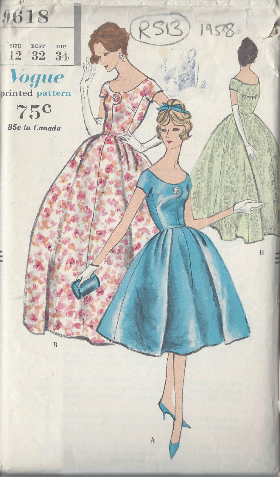 Buy 1936 Vintage Sewing Pattern B42 DRESS 1450 at Ubuy Ghana