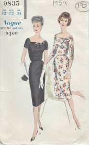 1959 Vintage VOGUE Sewing Pattern B32" DRESS (192) - The Vintage ...