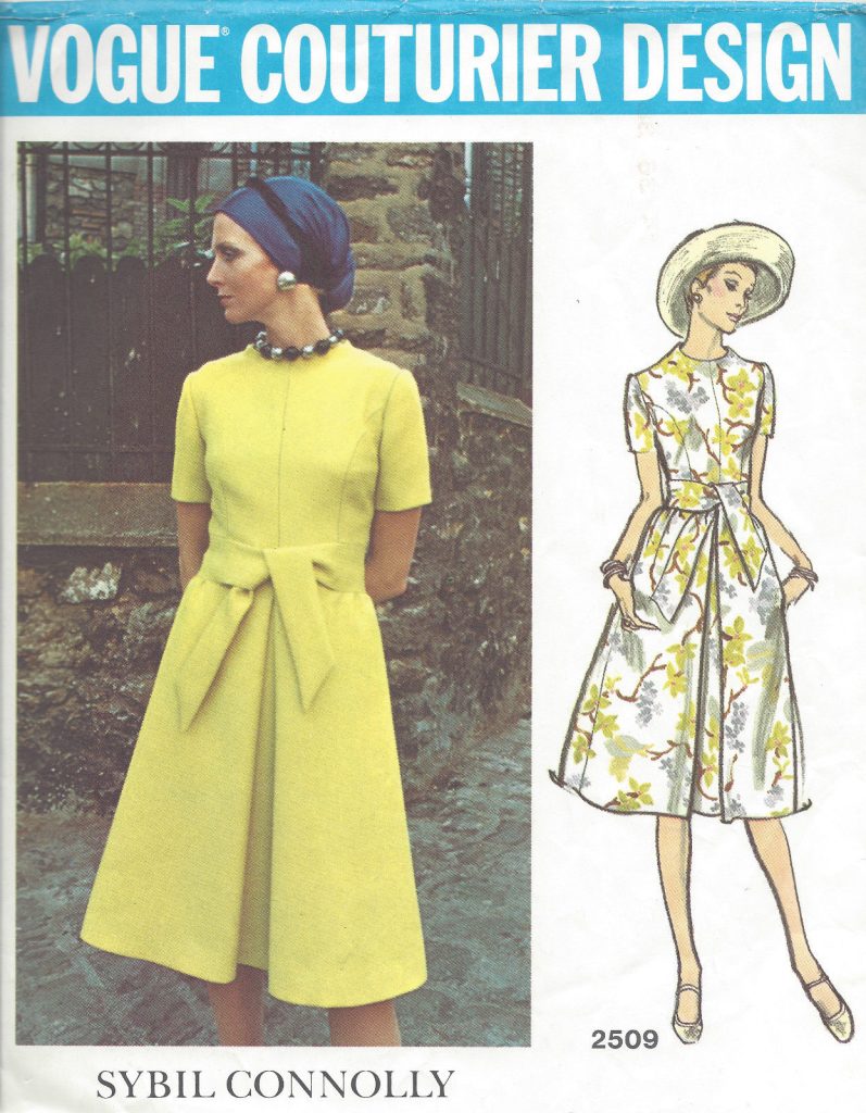 Patron De Couture Vogue Nina Ricci Années 1960 - Robe, étole Et Jupon, Modèle 1581, Neuf