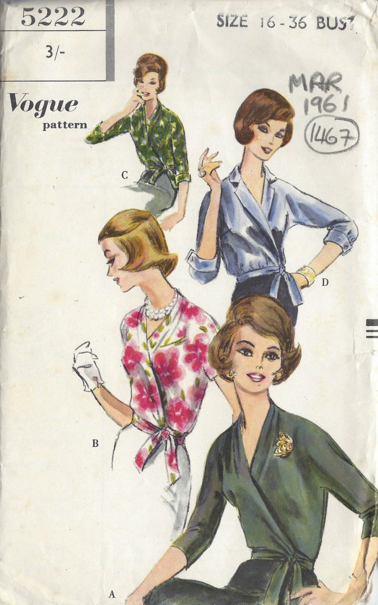 1961 Vintage VOGUE Sewing Pattern B36