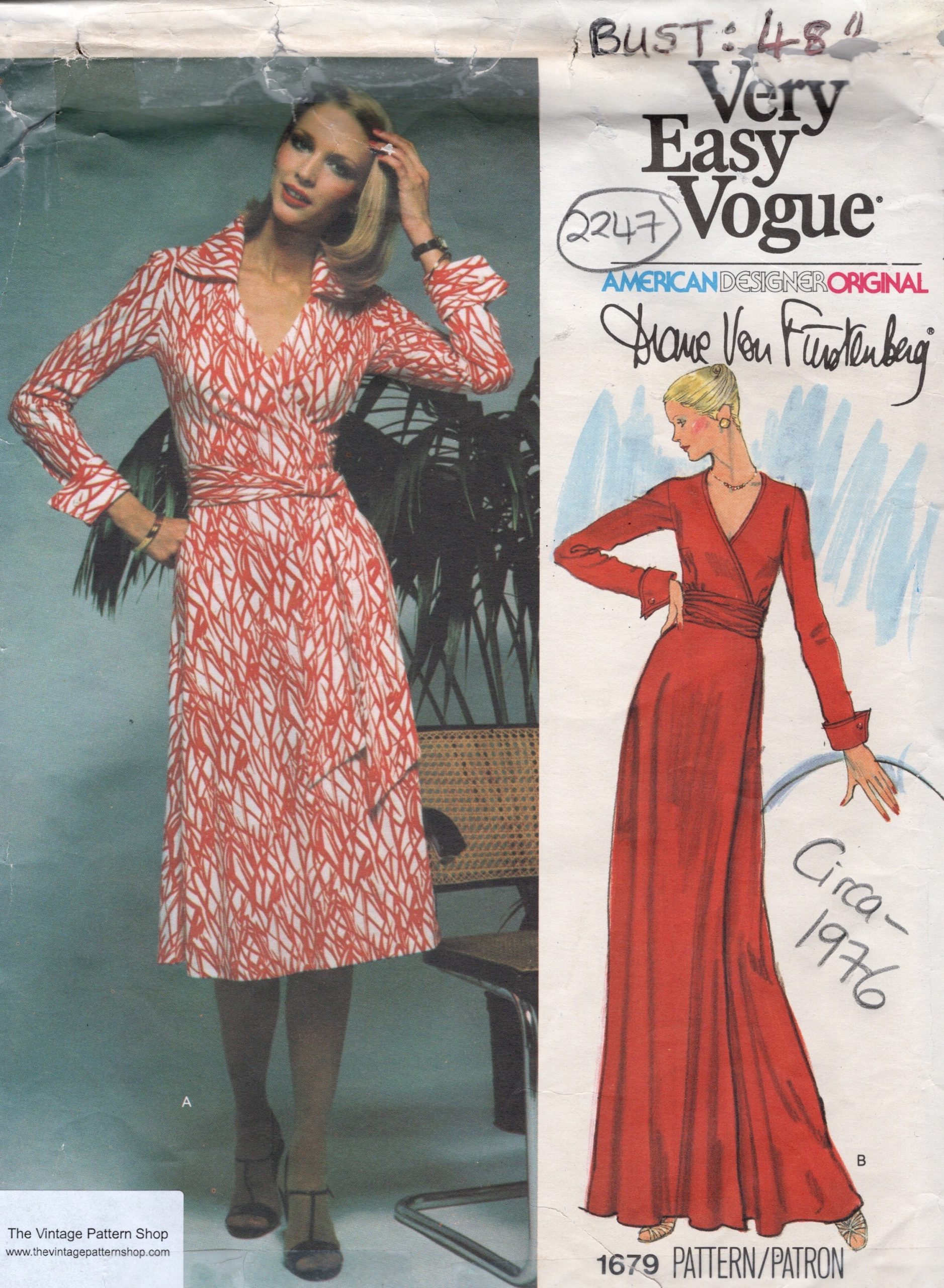 Vogue buy 5773 - 40s Draped and Tied Neckline Inset Dress Pattern - Size 14 (32