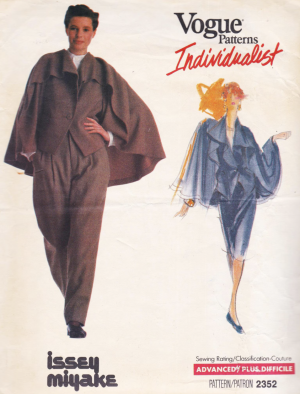 1989 Vintage VOGUE Sewing Pattern (B38″) Jacket Pants & Skirt (2410) By Issey Miyake VOGUE 2352