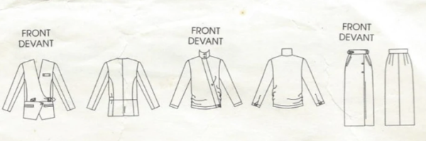 1986 Vintage VOGUE Sewing Pattern (B38″) Jacket Skirt& Top (2411) By Issey Miyake VOGUE 1782 - Image 3