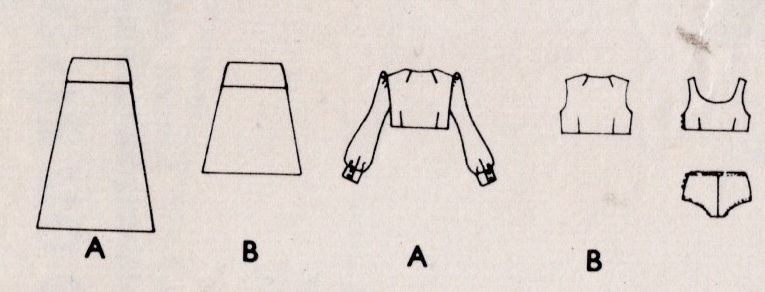 1971 Vintage Sewing Pattern (B34”) Skirt, Top & Bikini (2460) Style 3157 - Image 4