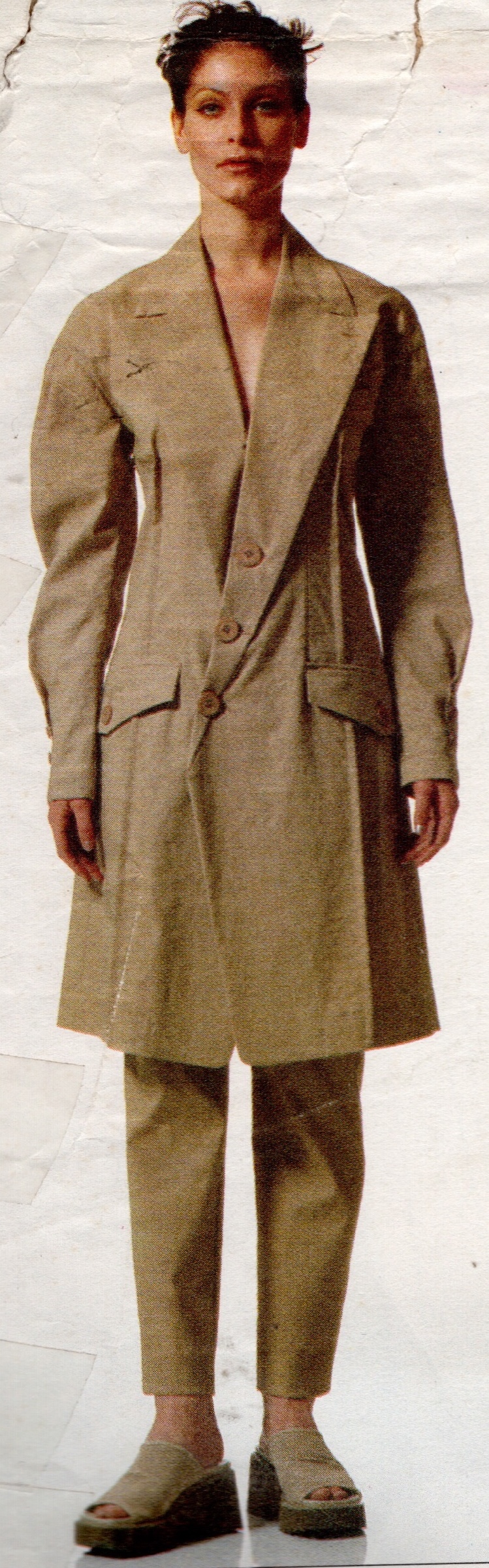 1999 Vintage VOGUE Sewing Pattern Bust: 38in Jacket & Pants (2477) By Issey Miyake Vogue 2292 - Image 5