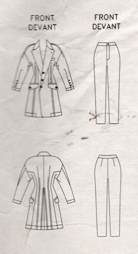 1999 Vintage VOGUE Sewing Pattern Bust: 38in Jacket & Pants (2477) By Issey Miyake Vogue 2292 - Image 3