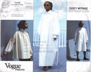 1995 Vintage VOGUE Sewing Pattern (Bust: 34in) Dress Blouse Tunic (2518) By Issey Miyake Vogue 1544