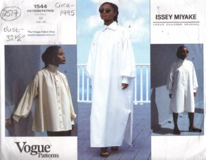 1995 Vintage VOGUE Sewing Pattern (Bust: 32 1/2in) Dress Blouse Tunic (2517) By Issey Miyake Vogue 1544