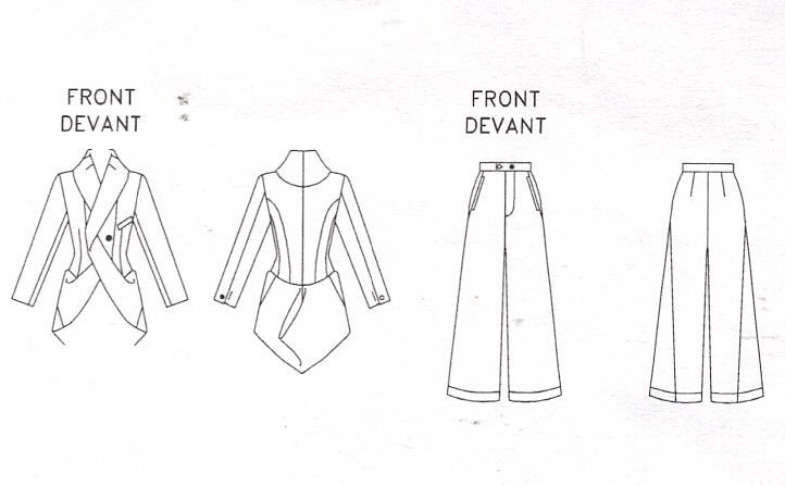 1996 Vintage VOGUE Sewing Pattern (Bust: 36in) Jacket & Pants (2520) By Issey Miyake Vogue 1736 - Image 4