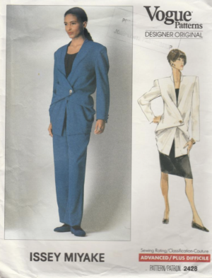 1990 Vintage VOGUE Sewing Pattern (Bust: 34 in) Jacket Skirt & Pants (2522) By Issey Miyake VOGUE 2428