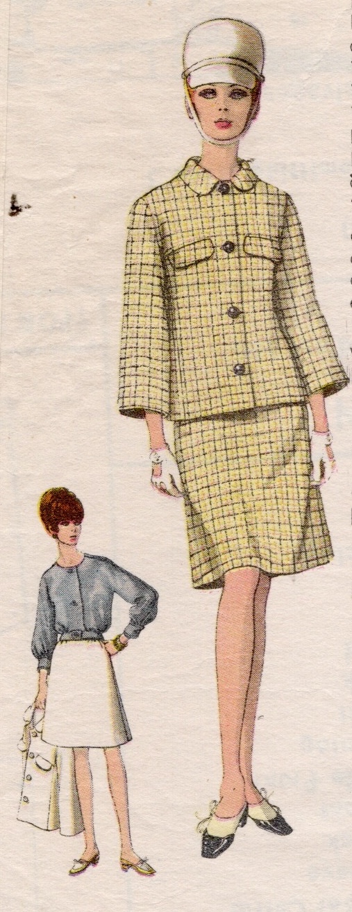 1966 Vintage VOGUE Sewing Pattern B38” SUIT - Jacket Skirt and Blouse (2538) By Gres Vogue 1653 - Image 4