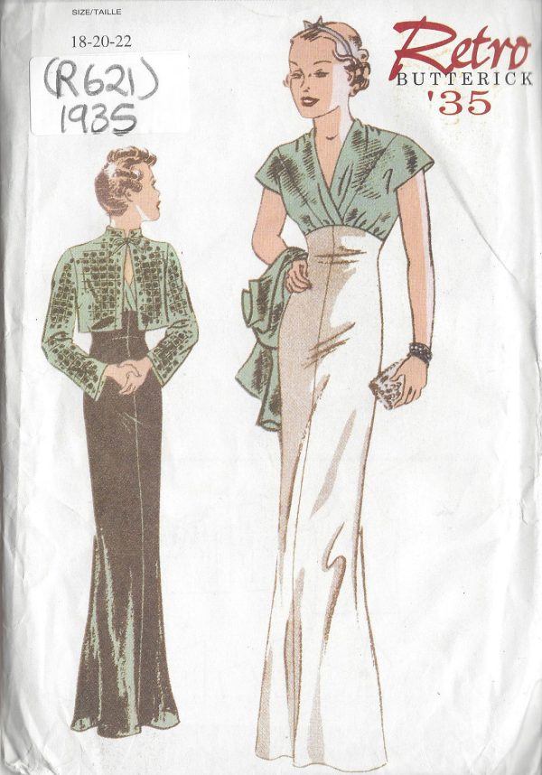 1935-Vintage-Sewing-Pattern-DRESS-JACKET-B40-42-44-R621-251158379160
