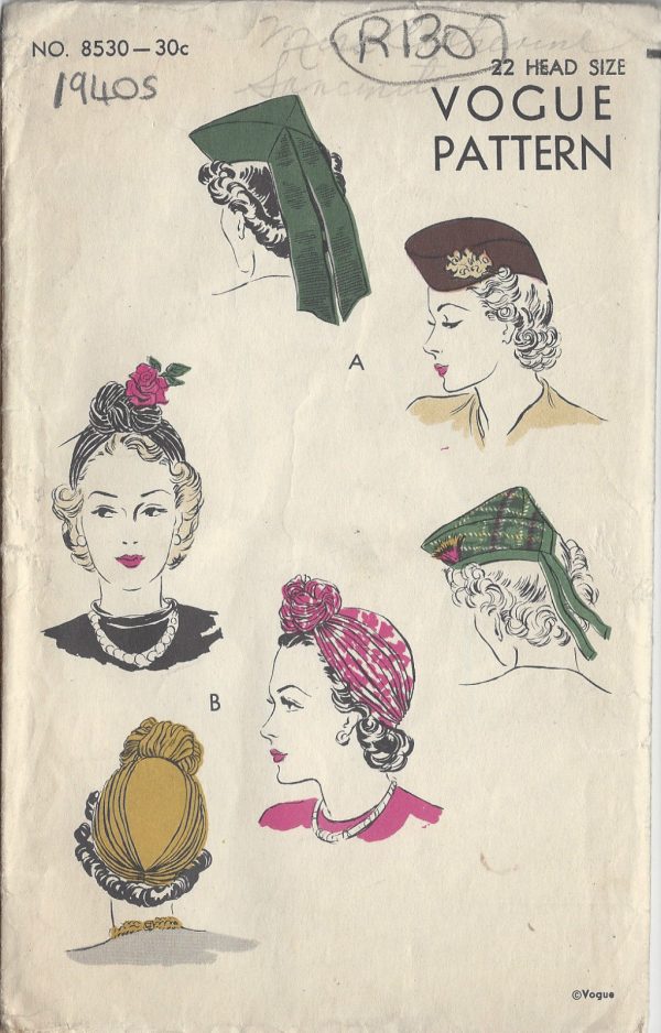 1940s-Vintage-VOGUE-Sewing-Pattern-HAT-S22-R130-251144418820