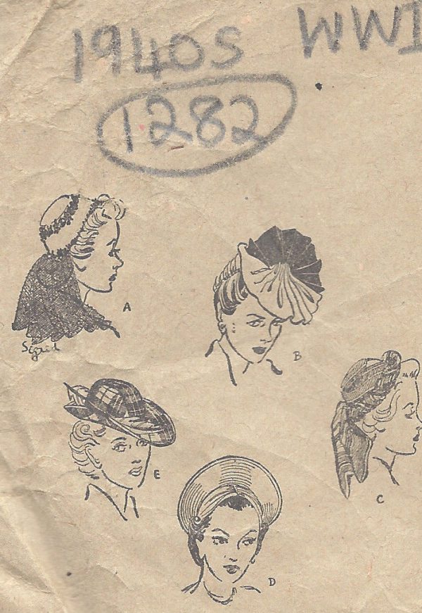 1940s-WW2-Vintage-Sewing-Pattern-HAT-SIZE-22-1282-251563906730