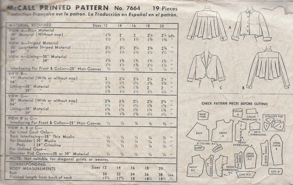 1949-Vintage-Sewing-Pattern-B34-COAT-1293-251573105430-2