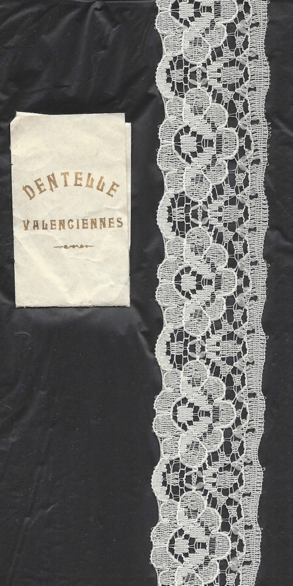 1950s-Original-Vintage-French-LACE-TRIMMING-by-DENTELLE-VALENCIENNES-Cream-261890046110