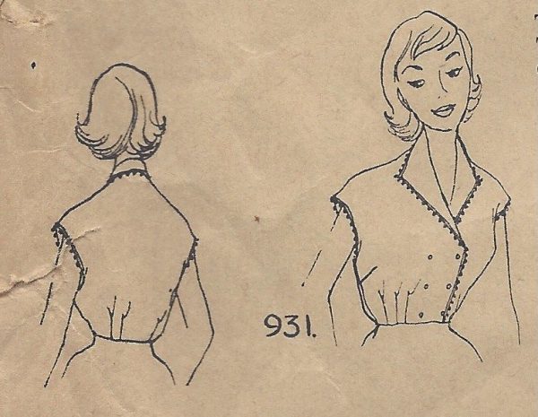 1950s-Vintage-Sewing-Pattern-B34-BLOUSE-R936-261199564170