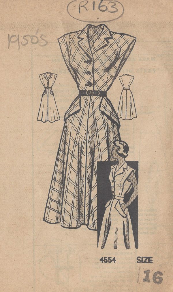 1950s-Vintage-Sewing-Pattern-B34-DRESS-R163-By-Anne-Adams-251163918620