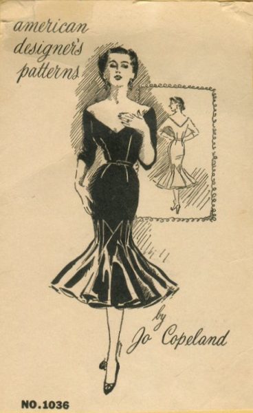 1950s-Vintage-Sewing-Pattern-B36-12-WIGGLE-DRESS-R756-By-Jo-Copeland-251182457920