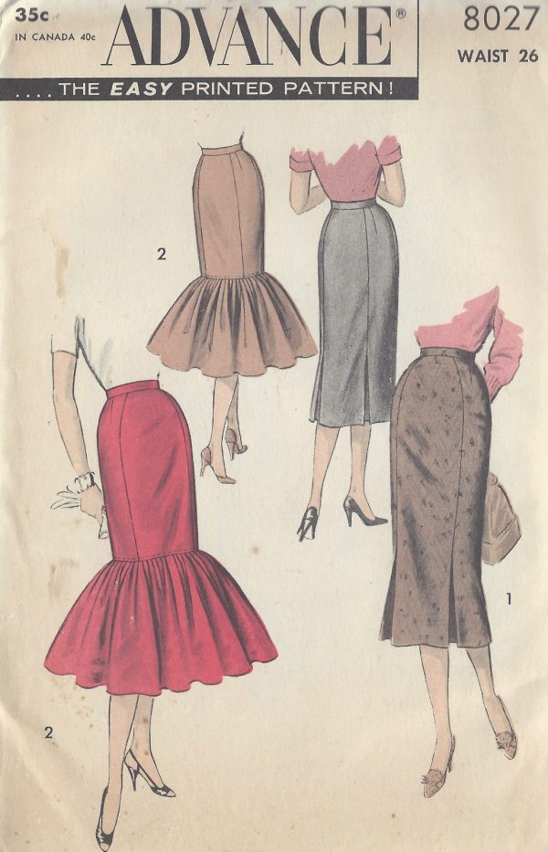 1950s-Vintage-Sewing-Pattern-W26-SKIRT-R984-261216172510