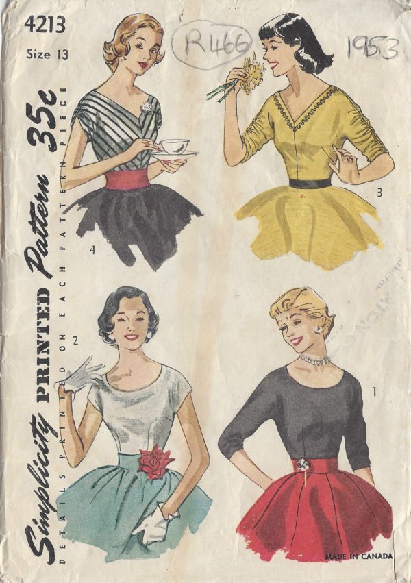 1953-Vintage-Sewing-Pattern-B31-BLOUSE-R466-251142553740