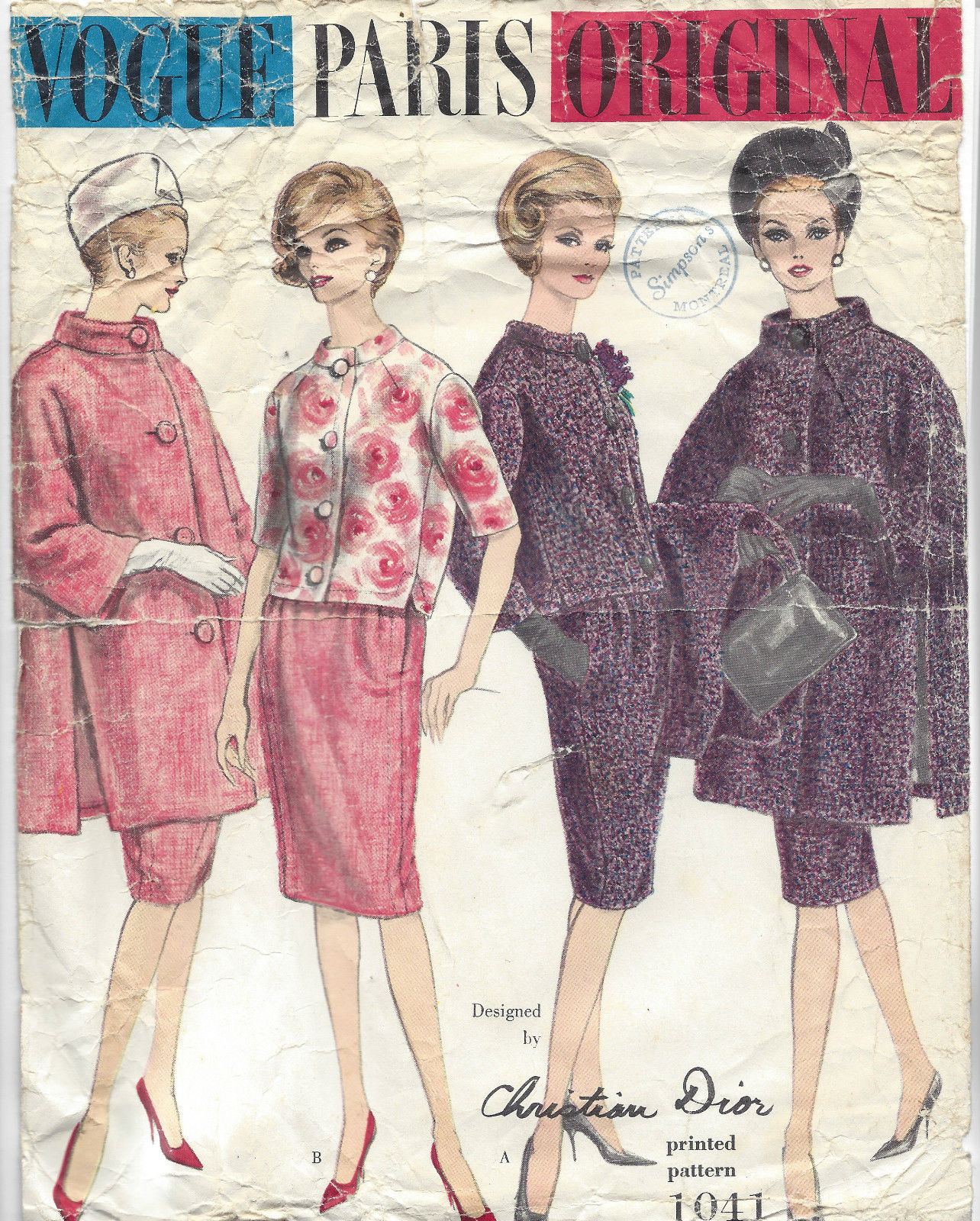 1960 Vintage VOGUE Sewing Pattern B36