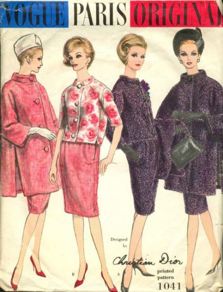 1960-Vintage-VOGUE-Sewing-Pattern-B36-SUIT-COAT-JACKET-SKIRT-1379-Dior-251778064660