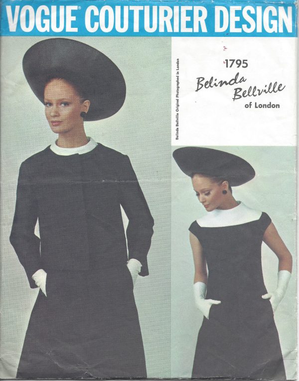 1960s-Vintage-VOGUE-Sewing-Pattern-B34-JACKET-DRESS-1033R-Belinda-Bellville-261303502280