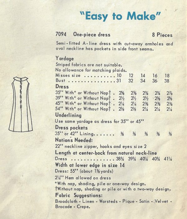 1967-Vintage-VOGUE-Sewing-Pattern-B36-DRESS-1623-262406743580-2