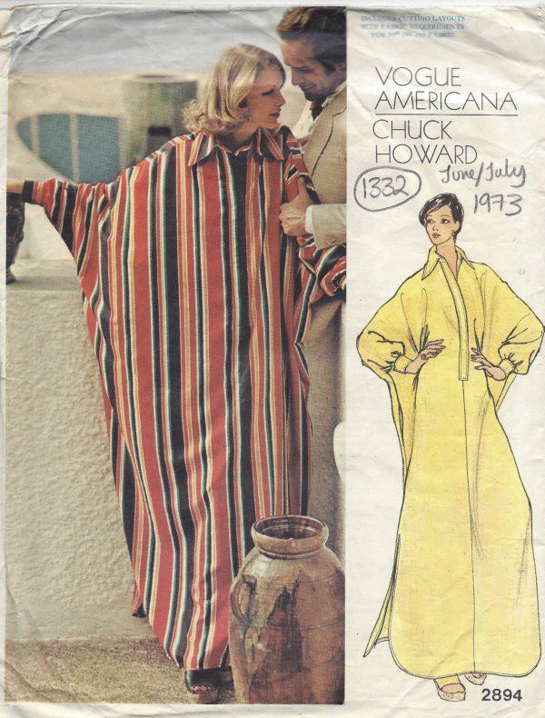 1973-Vintage-VOGUE-Sewing-Pattern-B36-CAFTAN-DRESS-1332-BY-CHUCK-HOWARD-261626314740