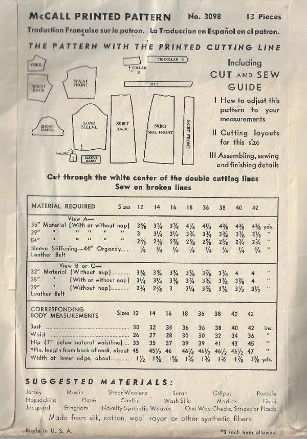 1938-Vintage-Sewing-Pattern-B36-DRESS-1738-262576216231-2