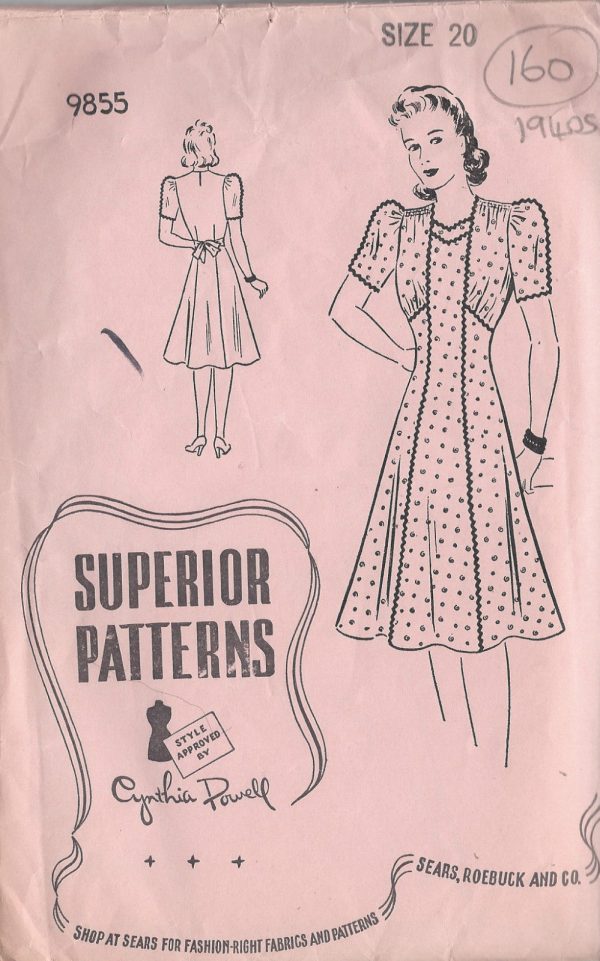 1940s-Vintage-Sewing-Pattern-DRESS-B38-160-251145954541