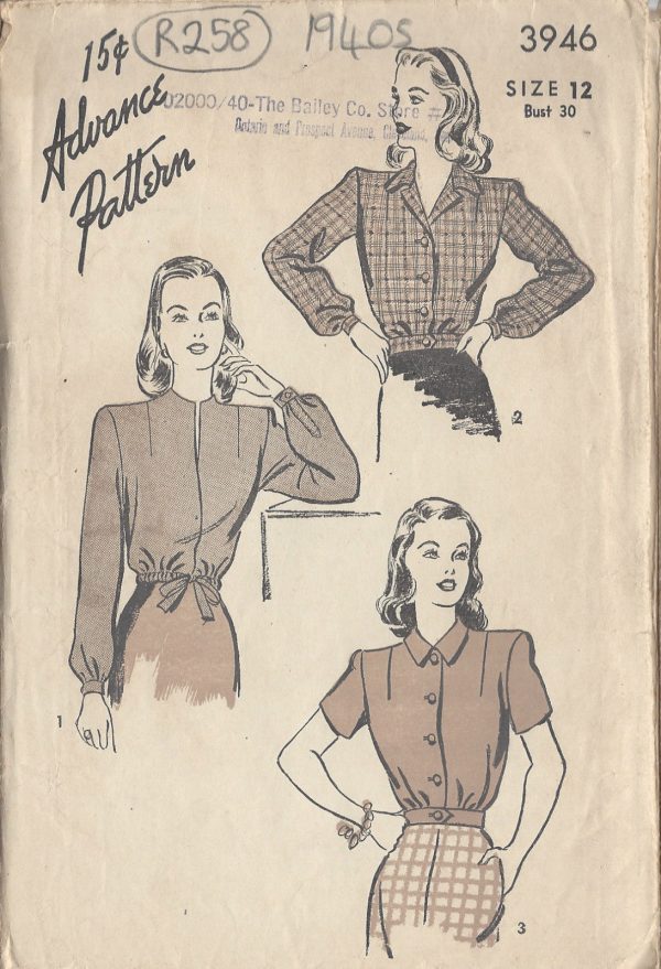 1940s-Vintage-Sewing-Pattern-LUMBERJACKET-B30-R258-251161695441