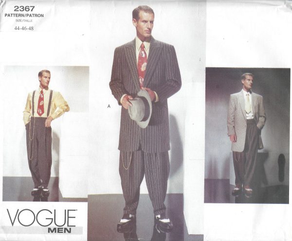 1940s-Vintage-VOGUE-Sewing-Pattern-Chest-44-46-48-MENS-ZOOT-SUIT-1437R-261902562421