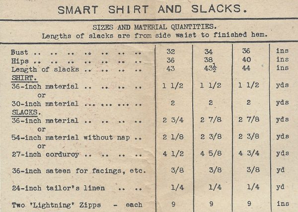 1940s-WW2-Vintage-Sewing-Pattern-B34-PANTS-TROUSERS-SLACKS-SHIRT-1364-252017535041-2