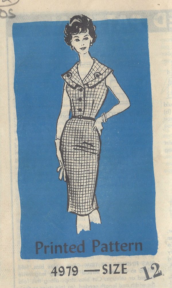 1950s-Vintage-Sewing-Pattern-B32-DRESS-R302-251162288311