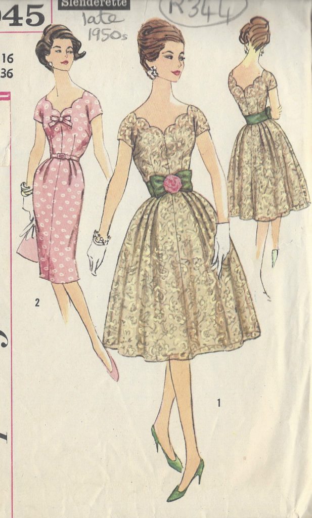 1950s Vintage Sewing Pattern B36 Dress R344 The Vintage Pattern Shop