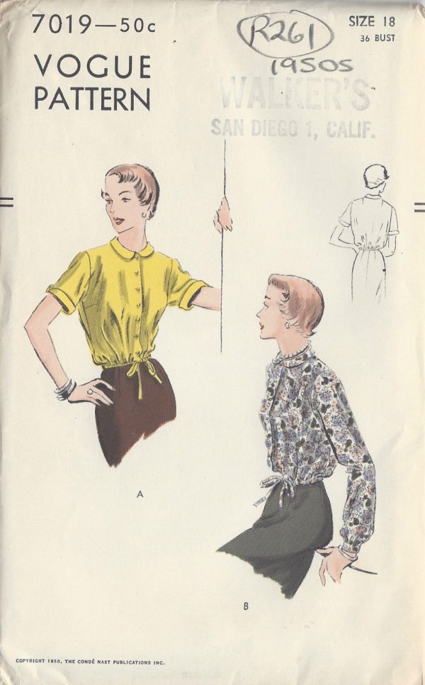 1950s-Vintage-VOGUE-Sewing-Pattern-BLOUSE-B36-R261-251161700061