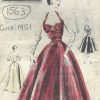 1951-Vintage-VOGUE-Sewing-Pattern-B34-EVENING-DRESS-1563-262189896221