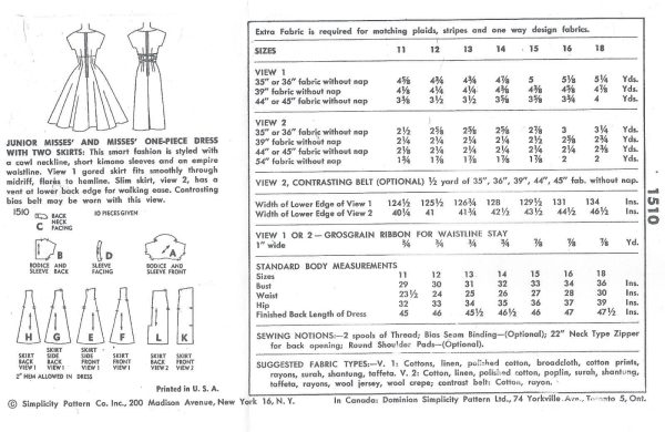 1956-Vintage-Sewing-Pattern-B29-DRESS-R239-251161526331-2