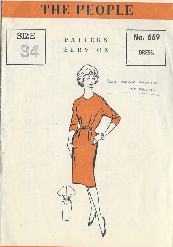 1959-Vintage-Sewing-Pattern-B34-DRESS-R754-251182401551